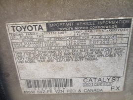 1999 TOYOTA 4RUNNER LIMITED WHITE 3.4L AT 4WD Z16246